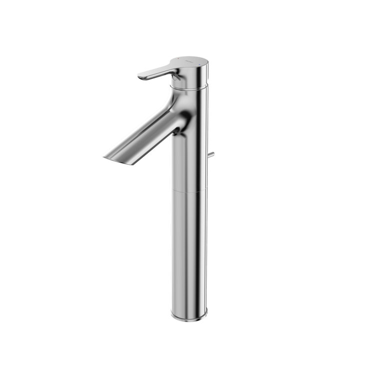 Chrome Single Hole Vessel Bathroom Faucet with Drain Assembly