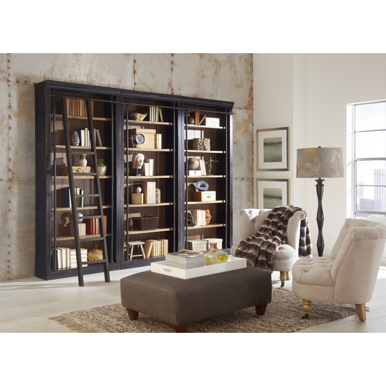 Toulouse Aged Ebony and Warm Honey Adjustable Bookcase