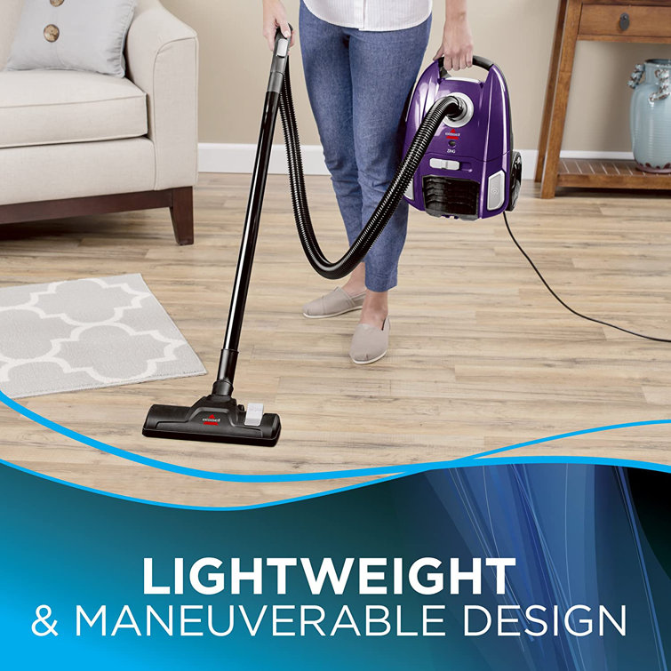 Grapevine Purple Lightweight Bagged Canister Vacuum Cleaner