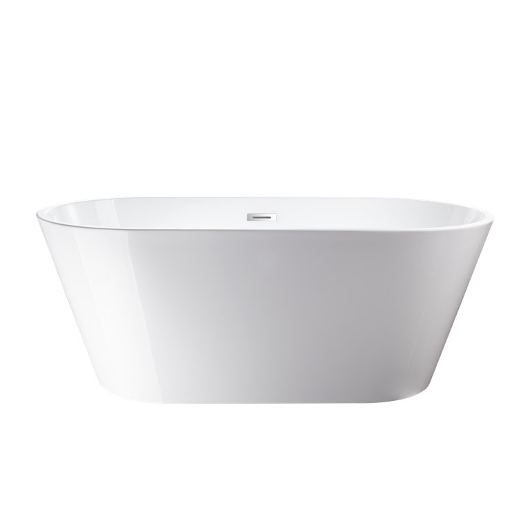 Iris 59" White Freestanding Acrylic Soaking Bathtub