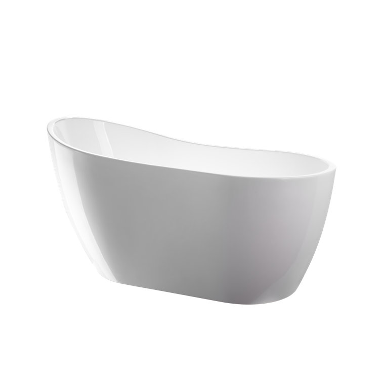 Pure White 54" x 28" Freestanding Acrylic Soaking Bathtub