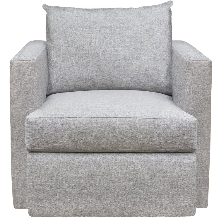Emory 33.5" Gray Square-Arm Swivel Chair
