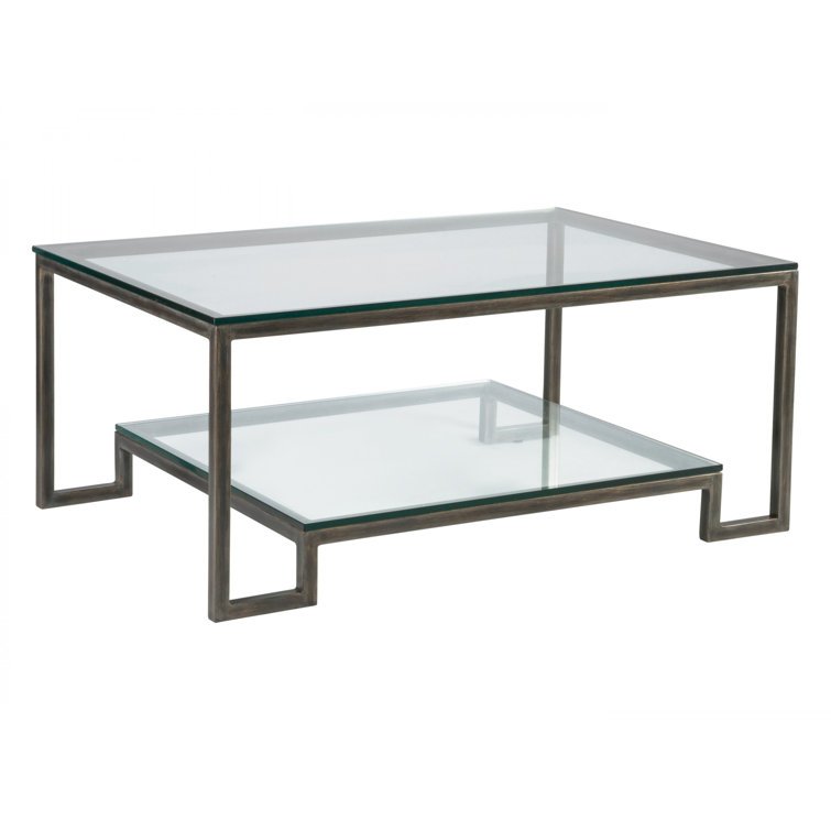 St Laurent Rectangular Gray Glass Cocktail Table