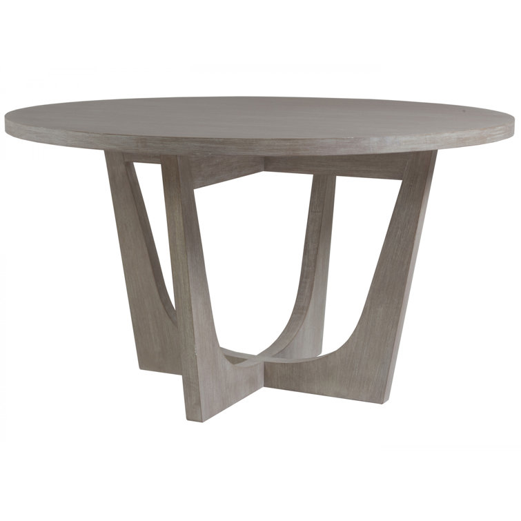 Brio Bianco 54" Transitional Round Mahogany Dining Table