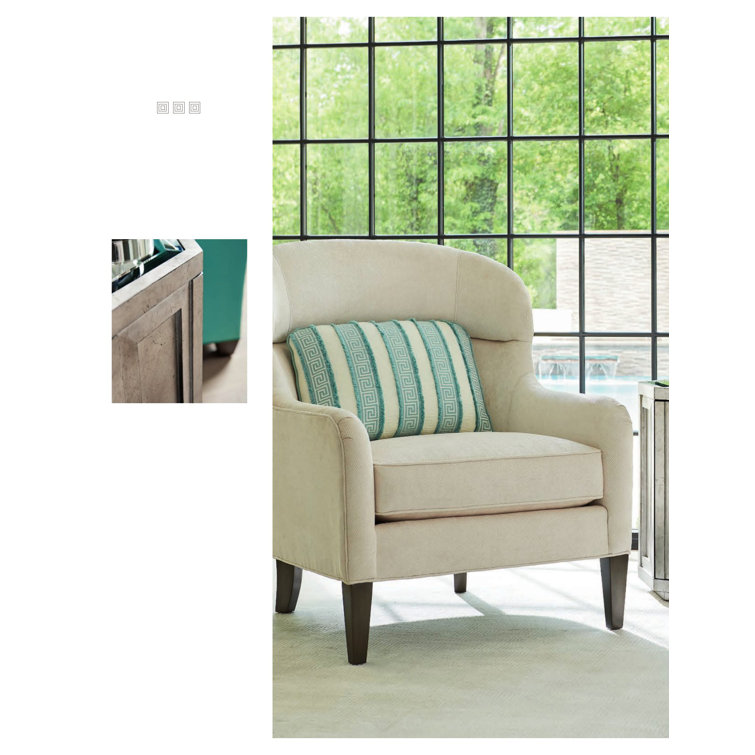 Misty Gray Barrel Accent Chair with Upholstery
