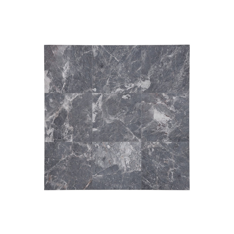 Santana 40'' Gray Wood and Marble Square Cocktail Table