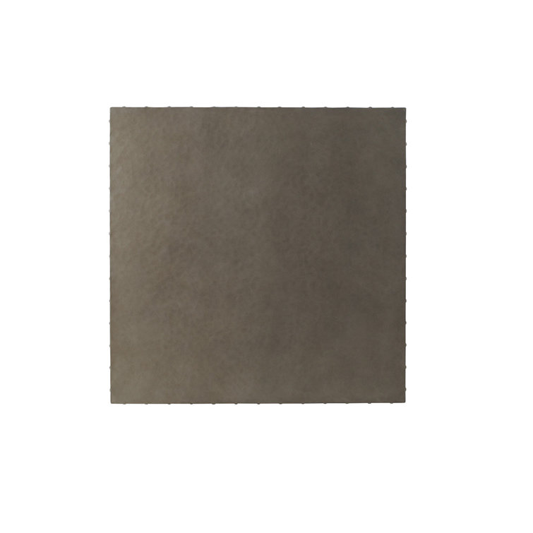 Elegant Traditional Square Wood and Metal Cocktail Table in Taupe-Gray