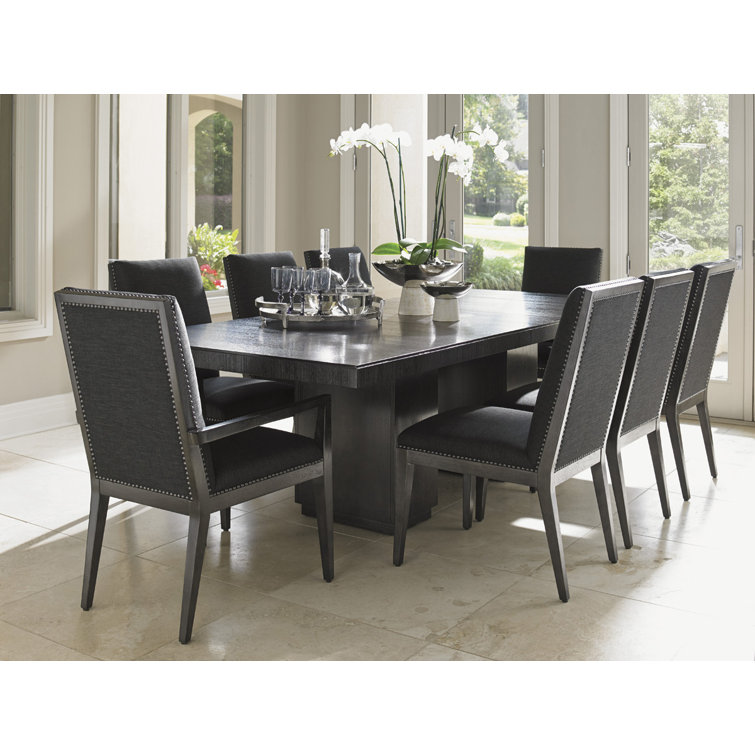 Carrera Vantage Contemporary Carbon Gray Upholstered Arm Chair