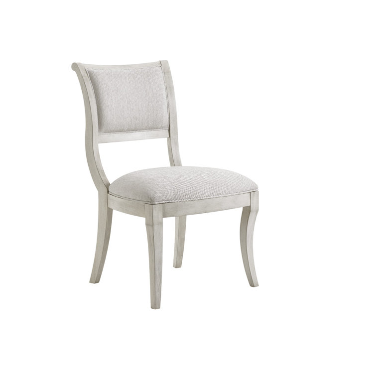 Transitional Cream Upholstered Wood Side Chair 22"x25.5"