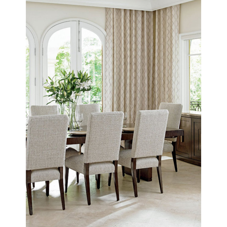 Transitional Extendable Brown Wood Dining Table for Ten