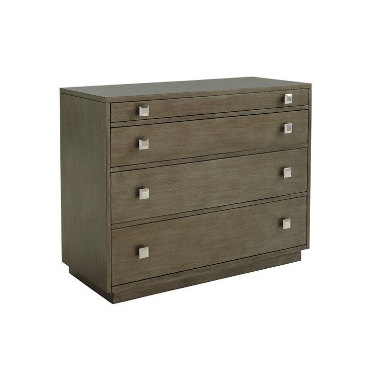 Gray 4-Drawer Soft Close Transitional Dresser