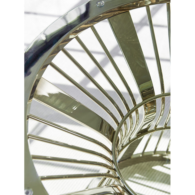 Contemporary Round Glass Dining Table with Stainless Steel Base
