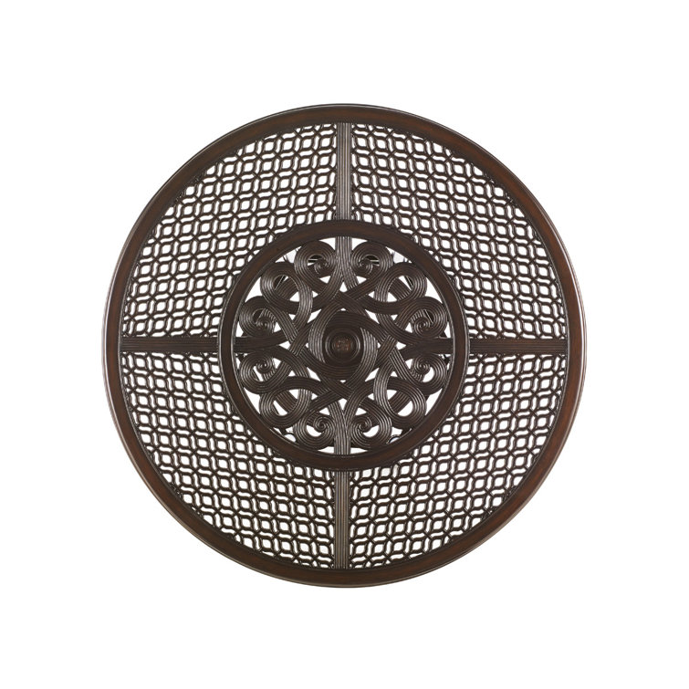 Royal Brown Aluminum Round Formal Dining Table