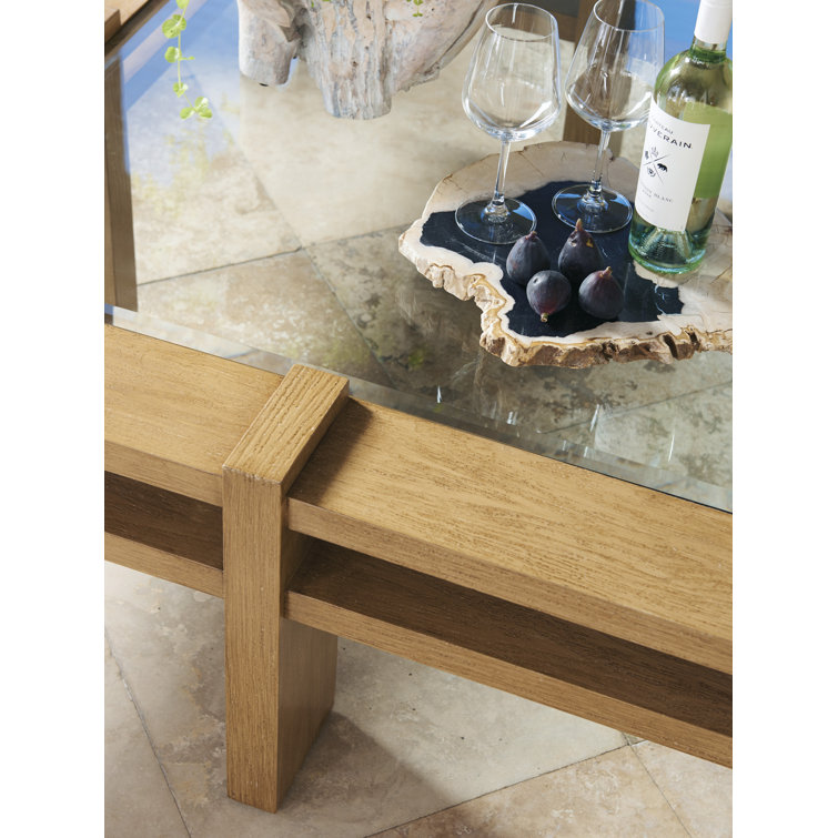 Los Altos Valley View 47'' Square Beveled Glass Cocktail Table