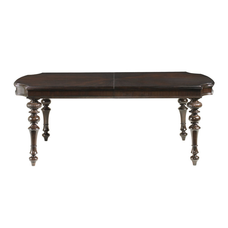 Traditional Kahala Extendable Dining Table in Rich Kona Finish