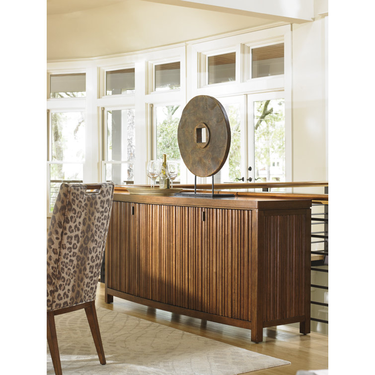 Transitional Sapporo 72'' Brown Tambour Buffet