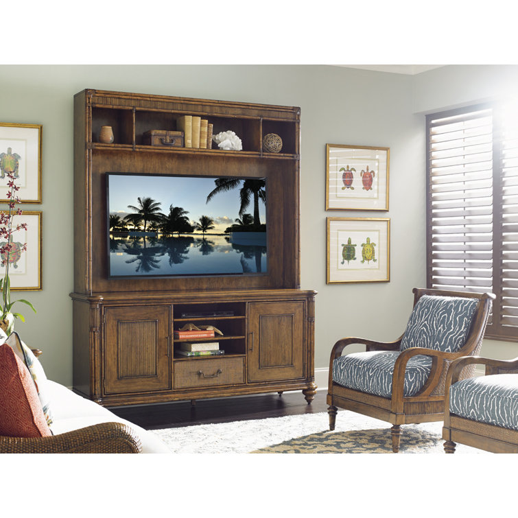Bali Hai Pelican Cay 74" Brown Transitional Media Console
