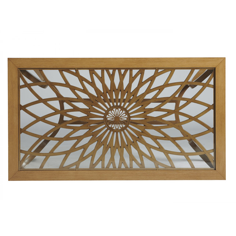 Brown Aluminum Rectangular Transitional Dining Table