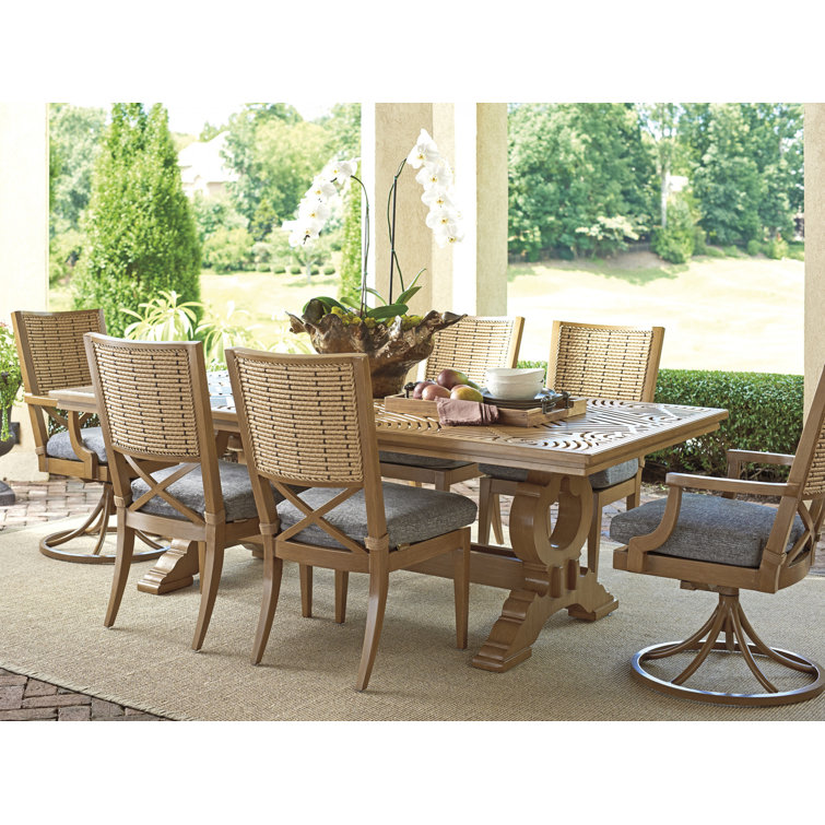 Los Altos 25.5" Beige Aluminum Swivel Rocker Dining Chair