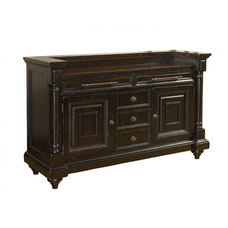Kingstown Maldive 68" Black Traditional Buffet with 2 Drawers