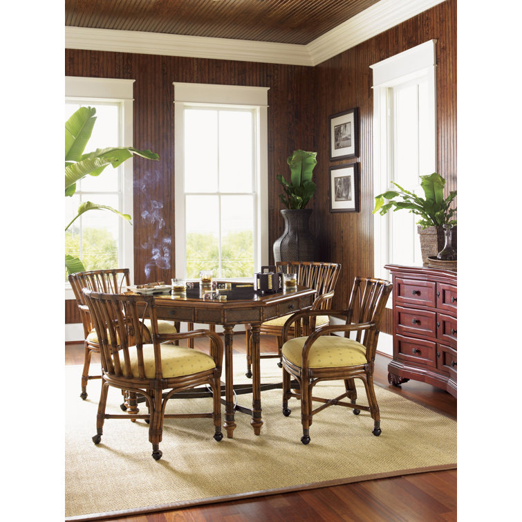 Island Estate Traditional Beige Rattan Game Chair with Casters