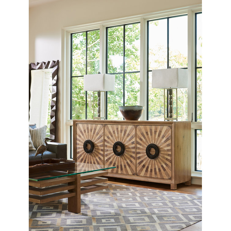Los Altos Viceroy 80" Sunburst Veneer Brown Buffet