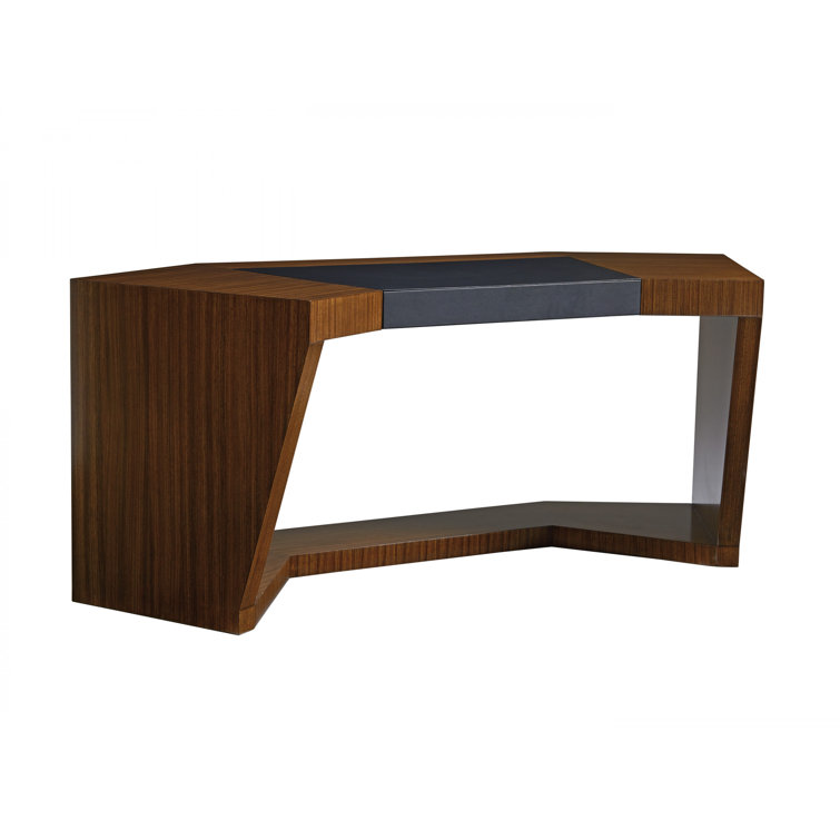 Paragon Transitional Black/Brown Wood Home Office Desk with Drawer