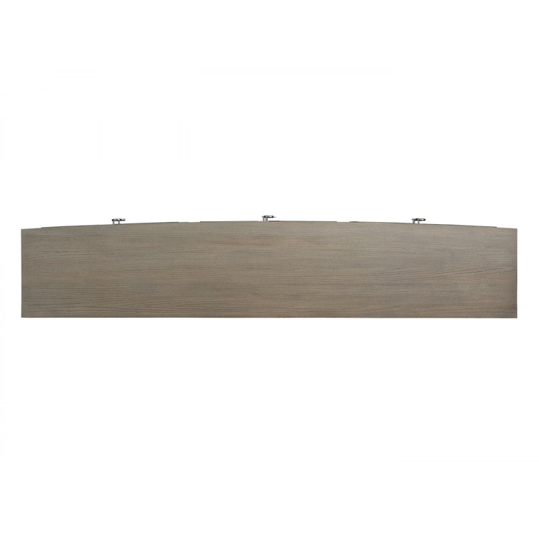 Gray Ash Veneer Transitional Media Console with Cabinet