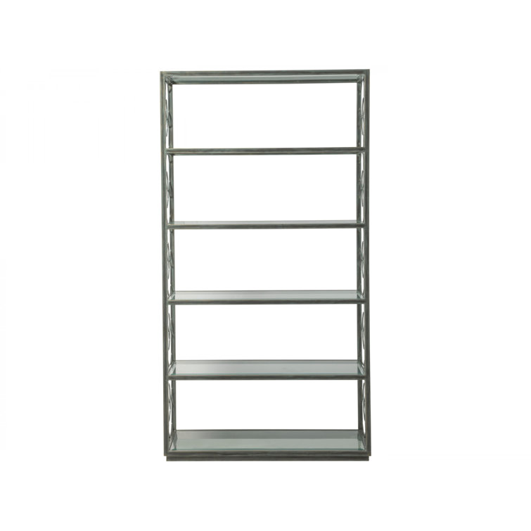 St. Laurent Gray Iron and Glass 79" Etagere