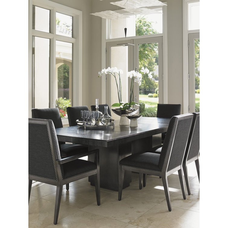 Carrera Vantage Contemporary Carbon Gray Upholstered Arm Chair