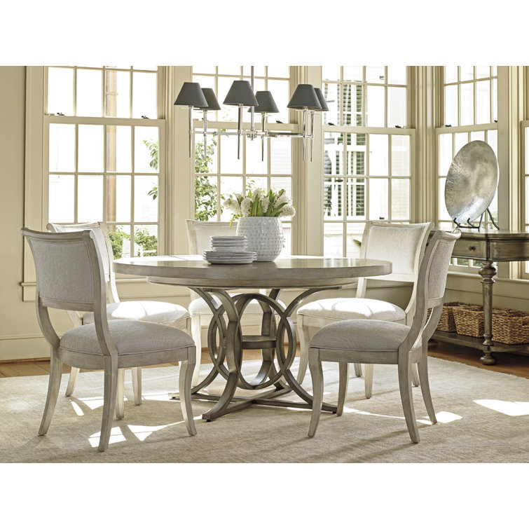 Transitional Cream Upholstered Wood Side Chair 22"x25.5"