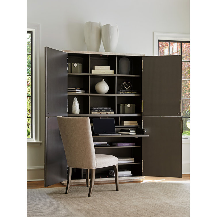 Gray Freestanding Cabinet with Adjustable Shelving