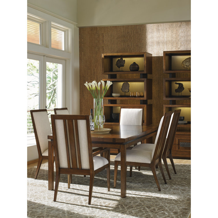 Cobblestone Ivory Linen and Wood Transitional Side Chair