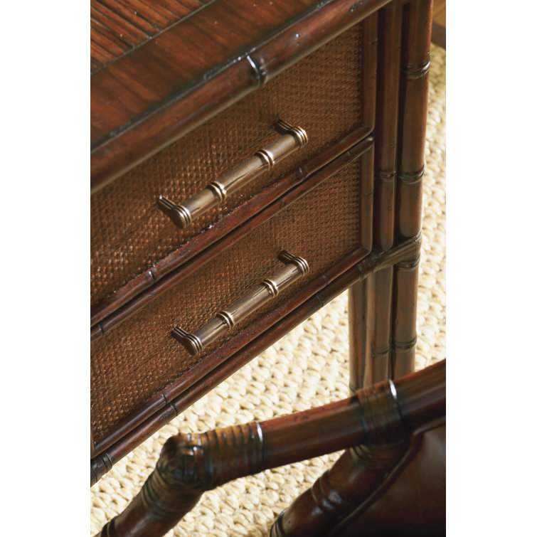 Executive Brown Rosewood Home Office Desk with 3 Drawers