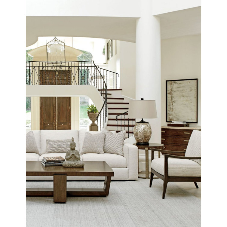 Contemporary Mocha Brown Wood Rectangular Cocktail Table
