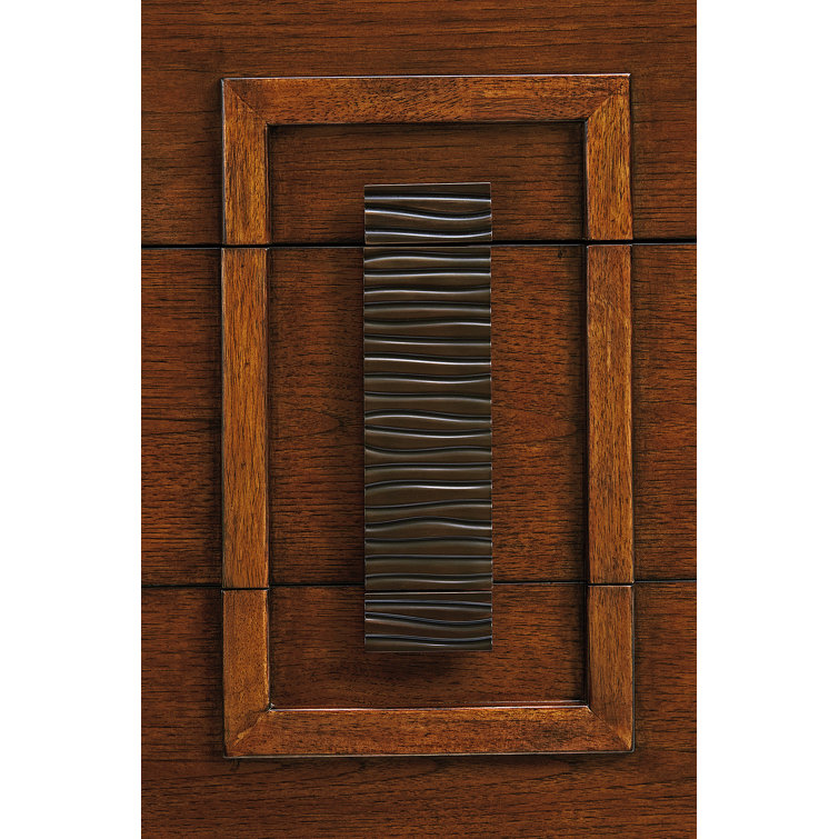 Brown Transitional 3-Drawer Wooden Nightstand