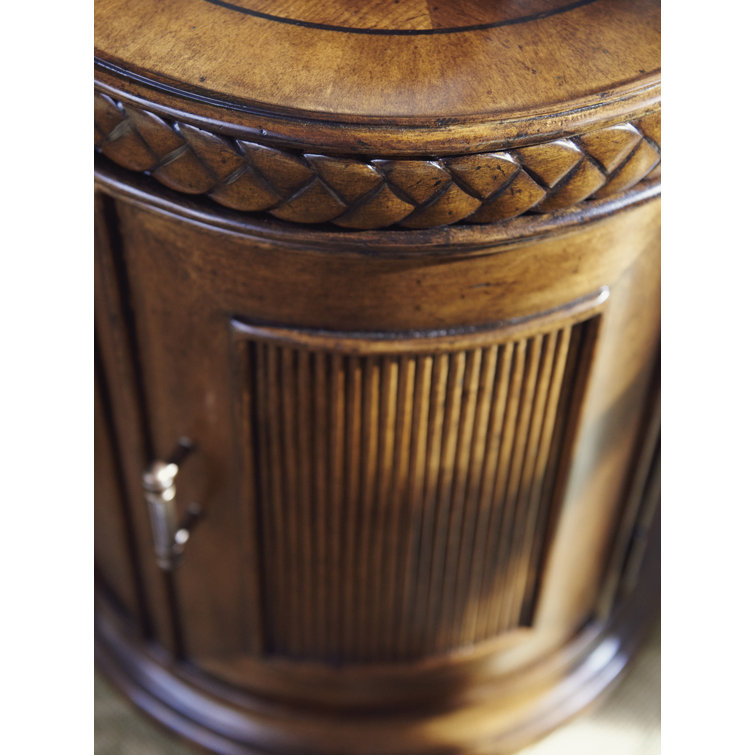 Transitional Bali Hai Belize 19'' Drum End Table with Storage