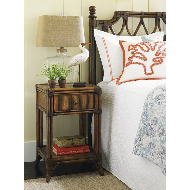 Bali Hai Del Sol 1-Drawer Natural Rattan Nightstand
