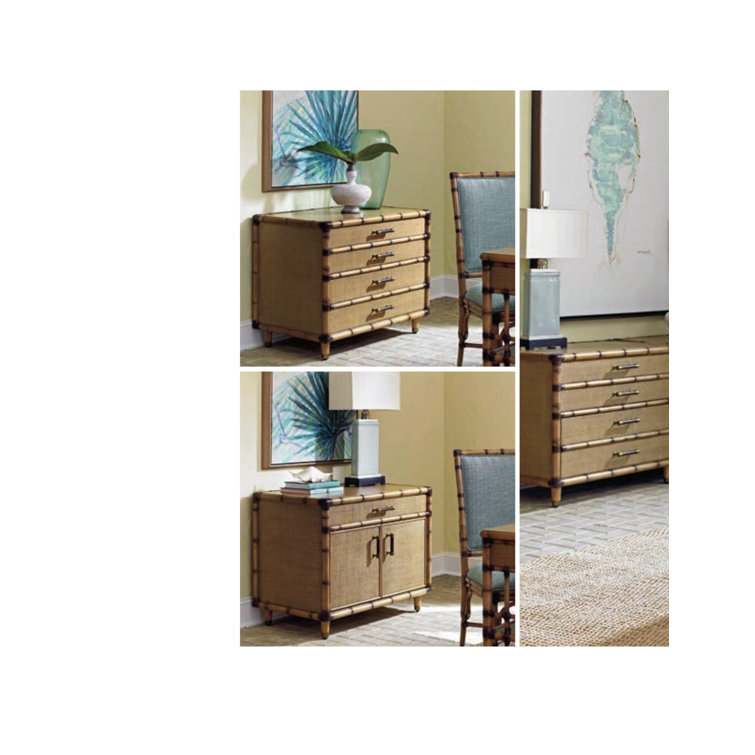 Bermuda Sands Brown Bamboo Transitional Storage Chest