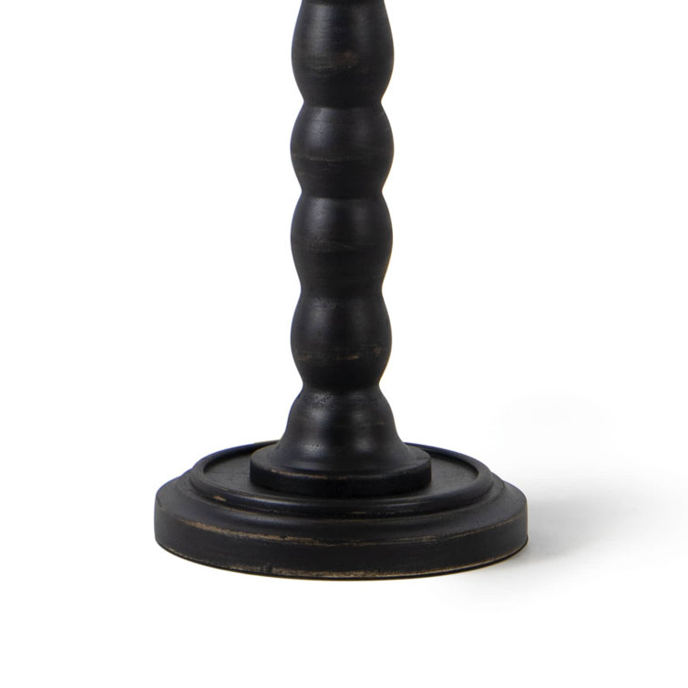 Ebony Linen Shade 3-Way Switch Buffet Lamp
