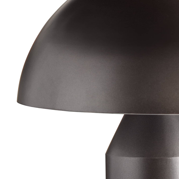 Apollo Blackened Iron Modern Table Lamp with Metal Shade