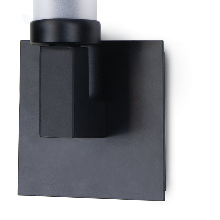 Montecito 12.75" Dimmable Black Iron Cylinder Outdoor Wall Sconce