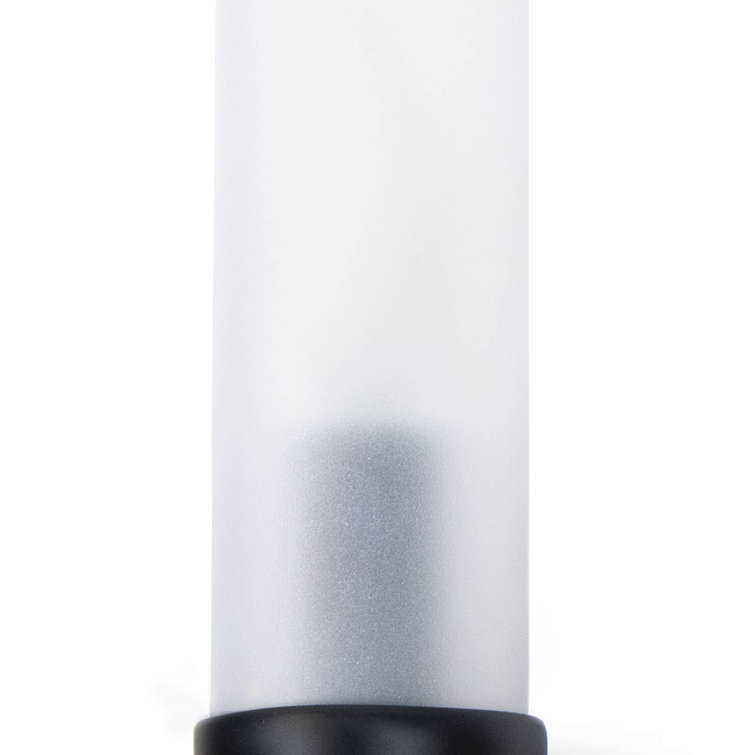 Montecito 12.75" Dimmable Black Iron Cylinder Outdoor Wall Sconce