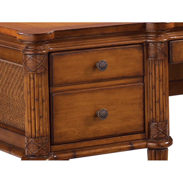 Fraser Island Black Executive Desk with Filing Drawer