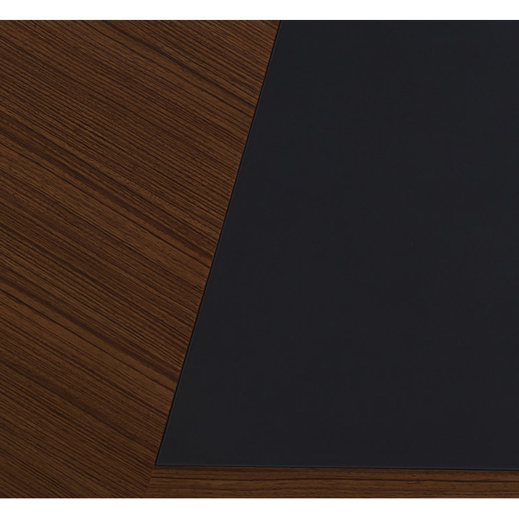 Paragon Transitional Black/Brown Wood Home Office Desk with Drawer