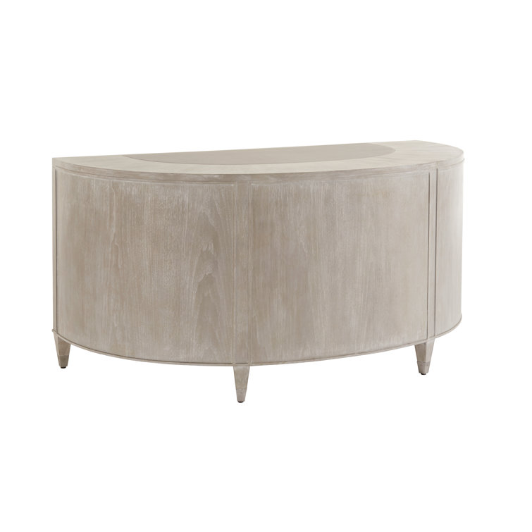 Transitional Greystone Dylan 62'' Cream Home Office Desk with Walnut Veneer