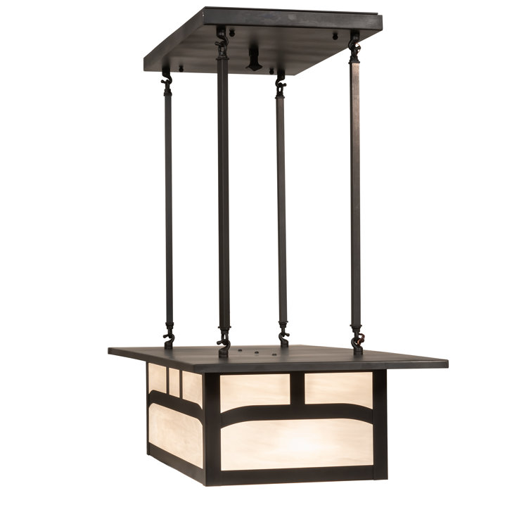 Brown Glass 30" Indoor/Outdoor Island Chandelier