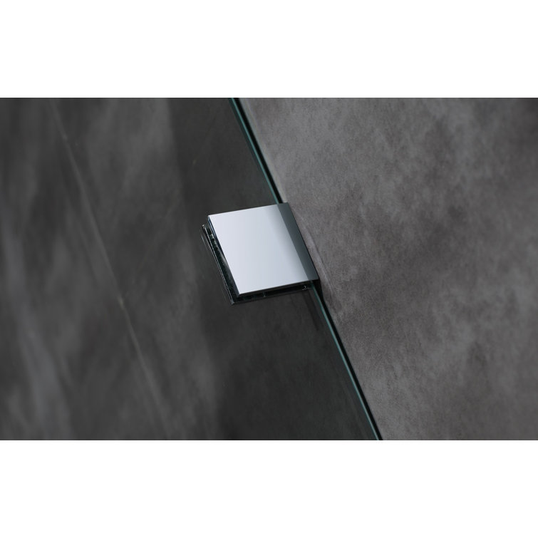Aston 60" x 35" Frameless Chrome Sliding Shower Enclosure with Base