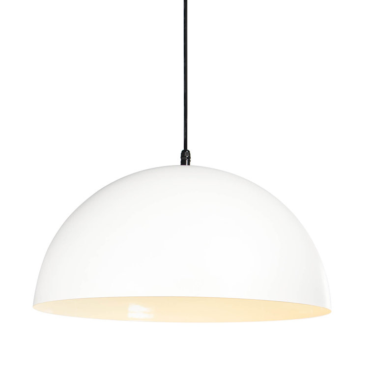 Elegant White Aluminum Outdoor Pendant with Dimmable Feature