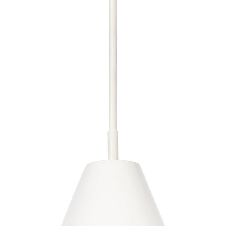Elegant White Glass Outdoor Pendant Light - Minimalist Design